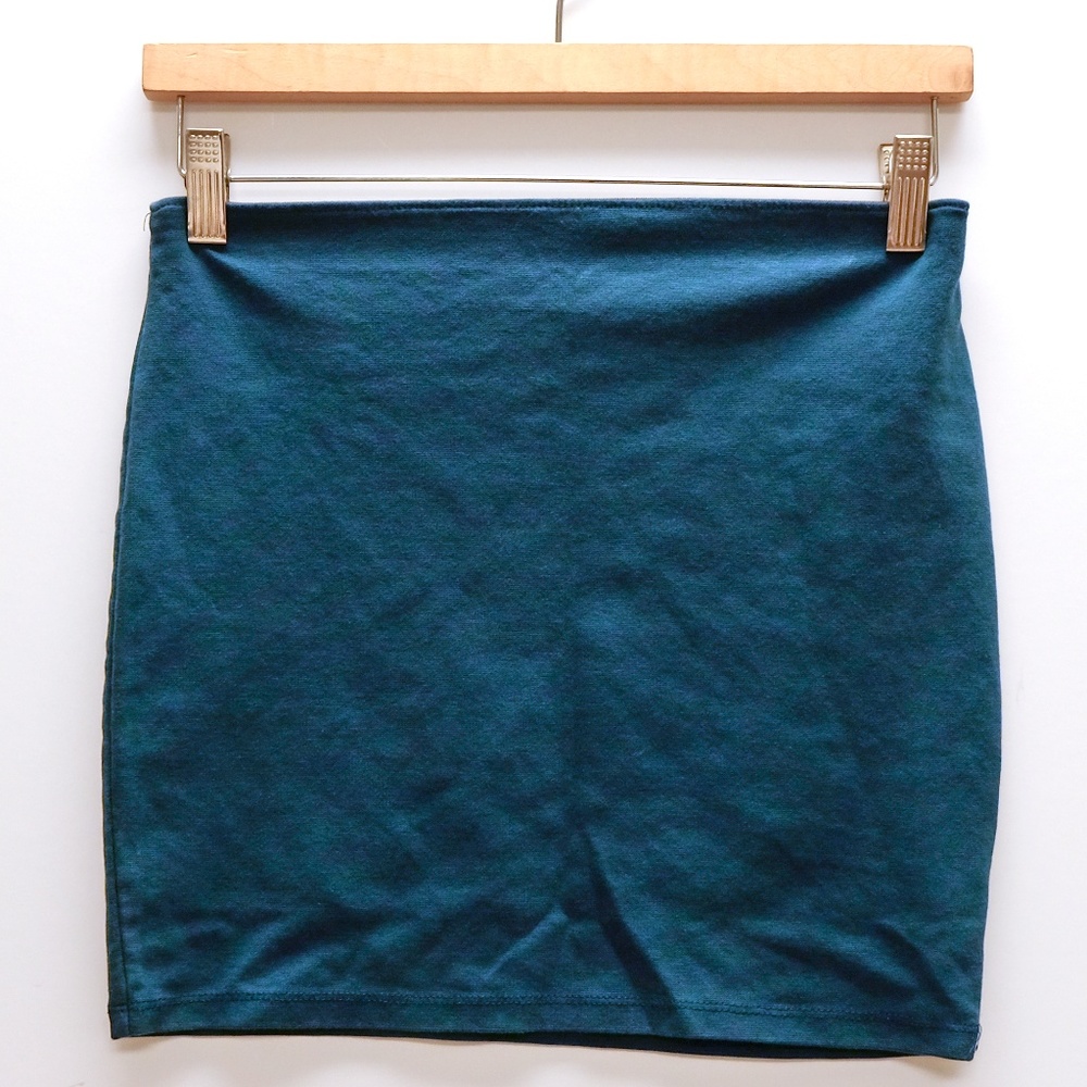 Zara Basic Blue Green Skirt, Sz M